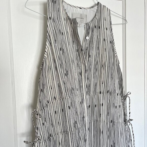 Designer! Brochu Walker Silk Sleeveless Button Up Dress | Size M - Picture 2 of 10